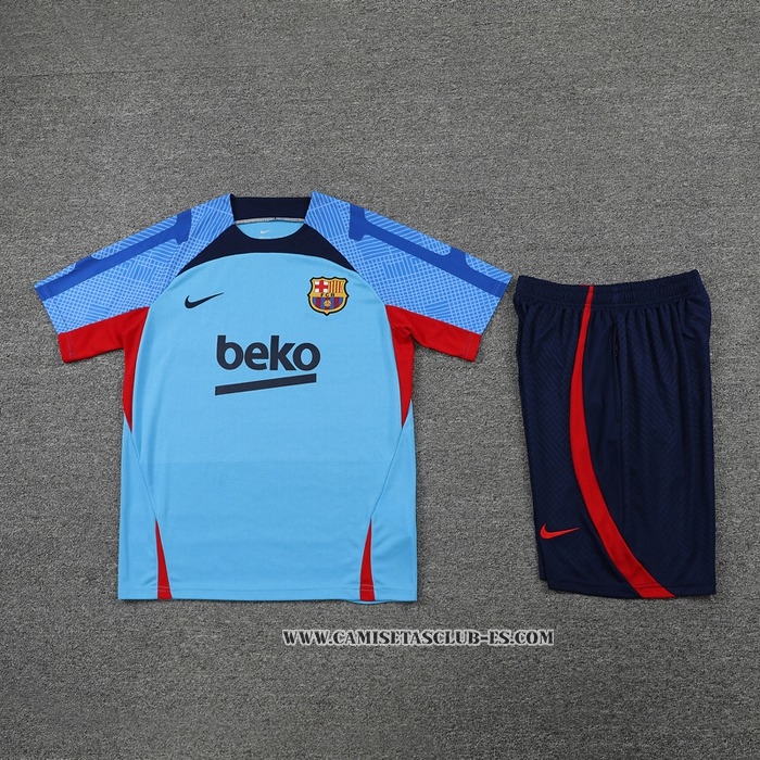 Chandal del Barcelona 22-23 Manga Corta Azul - Pantalon Corto